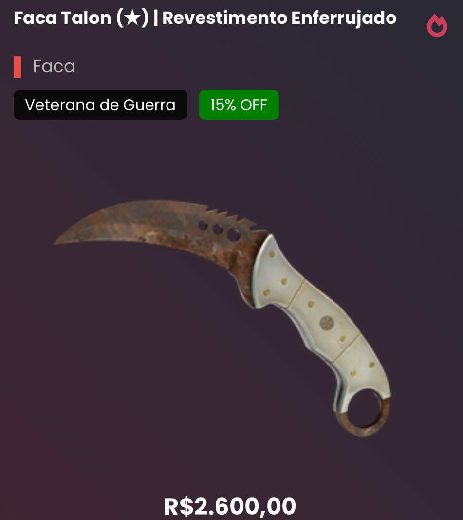 Faca Talon I Revestimento Enferrujado 