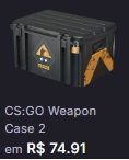 Caixa: weapon case2 R$ 74 Reais
